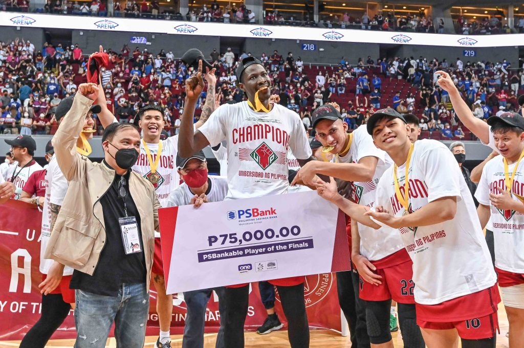 UP Fighting Maroons center Malik Diouf adjudged Season 84 Finals MVP. [UAAP Media Group]